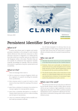 Persistent Identifier Service