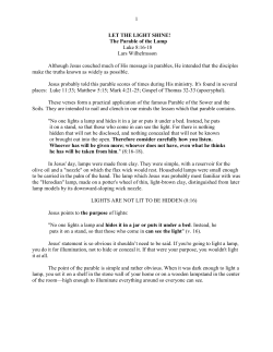 LET THE LIGHT SHINE!