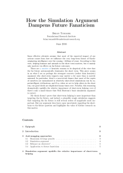 How the Simulation Argument Dampens Future Fanaticism