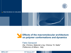 Effects of the macromolecular architecture on polymer conformations