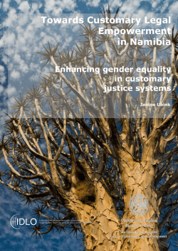 Towards Customary Legal Empowerment in Namibia