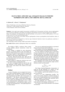 HANTAVIRUS- SPECIFIC IgG AND IgM IN