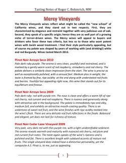 Tasting Notes of Roger C. Bohmrich, MW