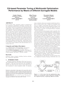 EA-based Parameter Tuning of Multimodal Optimization