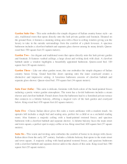 Garden Suite One - This suite embodies the simple elegance of