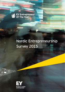 Nordic Entrepreneurship Survey 2015