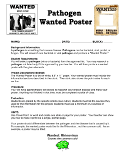 Project Pathogen Wanted Poster tech