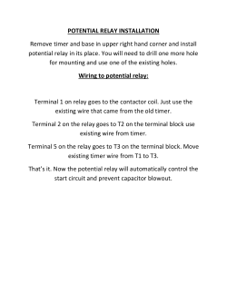 potential relay installation
