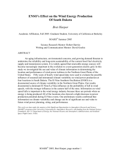 ENSO`s Effect on the Wind Energy Production