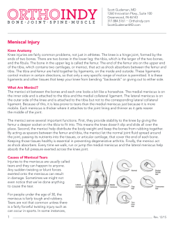 Meniscal Injury