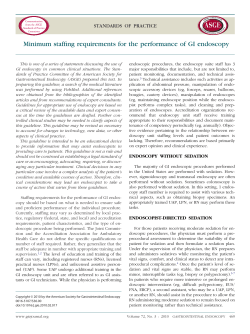 Minimum staffing requirements for the performance of GI