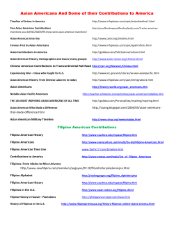Asian Americans And Some of their Contributions