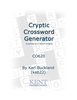 Cryptic Crossword Generator Powered by a Search Engine
