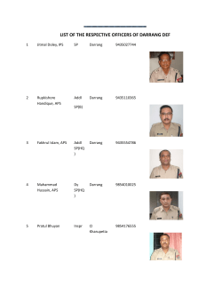 LIST OF THE RESPECTIVE OFFICERS OF DARRANG DEF