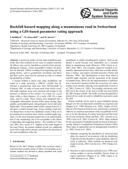 Rockfall hazard mapping along a mountainous road in Switzerland