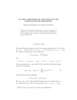 On the uniqueness of solutions to the Gross