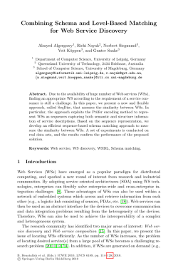 Combining Schema and Level-Based Matching for Web Service