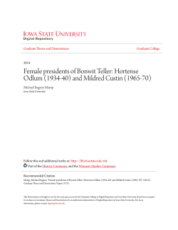 Female presidents of Bonwit Teller: Hortense Odlum (1934