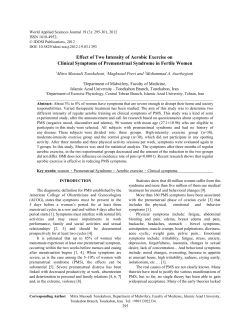 Effect of Two Intensity of Aerobic Exercise on Clinical Symptoms of