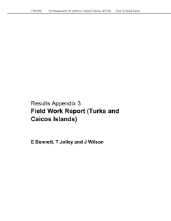 Field Work Report (Turks and Caicos Islands)