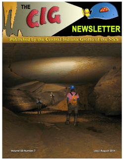 July | August 2014 Central Indiana Grotto Page 87 Volume 58