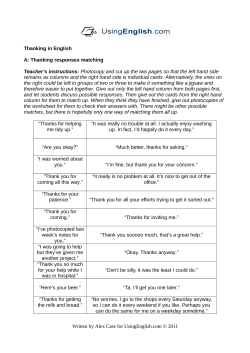 Thanking in English