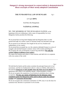 Hungary`s strong movement to conservatism is demonstrated in