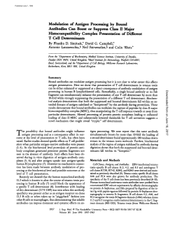 Modulation of Antigen Processing by Bound Antibodies Can