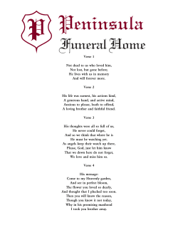 Prayer Book - Peninsula Funeral Home