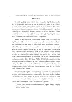 Introduction Generally speaking, when students major in Applied