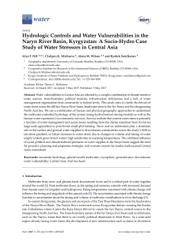 Hydrologic Controls and Water Vulnerabilities in the Naryn River