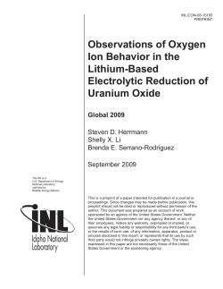 Observations of Oxygen Ion Behavior in the Lithium-Based