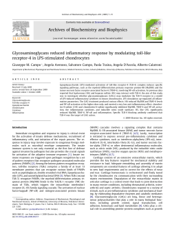 Glycosaminoglycans reduced inflammatory response by modulating