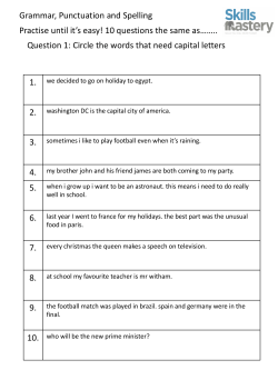 SPAG revision sheets