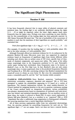 The Significant-Digit Phenomenon