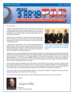 Spring 2014 TirePAC News - Tire Industry Association