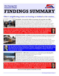 Ohio Pass Rail Needs Summary