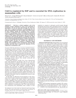 Cdc6 is regulated by E2F and is essential for DNA replication in