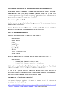 How to mark off milestones on the Legionella Management