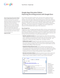 Google Apps Education Edition: Improving the writing