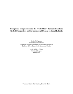 Bioregional Imagination and the White Man`s Burden