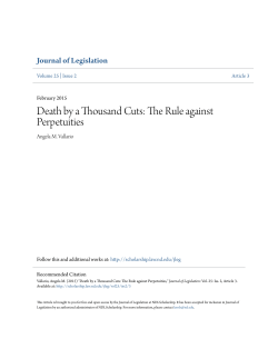 Death by a Thousand Cuts: The Rule against