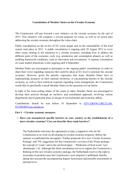 Consultation of Member States on the Circular