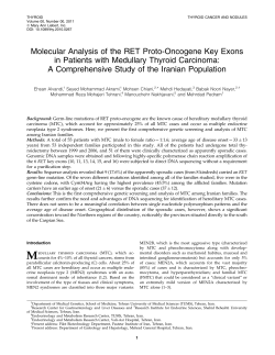 Molecular Analysis of the RET Proto