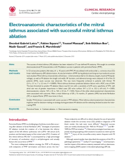 Electroanatomic characteristics of the mitral isthmus associated with