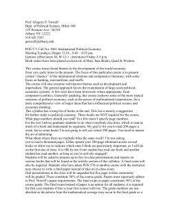 Prof. Gregory P. Nowell Dept. of Political Science