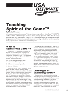 Teaching Spirit of the Game