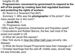 Insights Ch 28 Progressivism- movement by