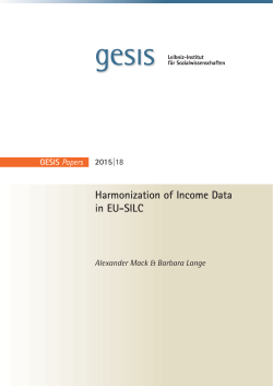 Harmonization of Income Data in EU-SILC