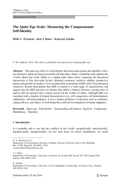 The Quiet Ego Scale: Measuring the